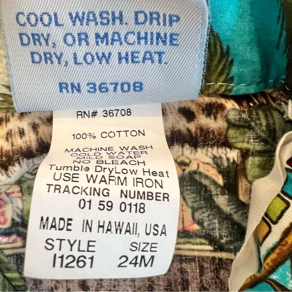 RJC Kids Youth Surf Boards Palm Trees Hawaiian Shirt Made In Hawaii EUC Size 2T - Picture 8 of 8